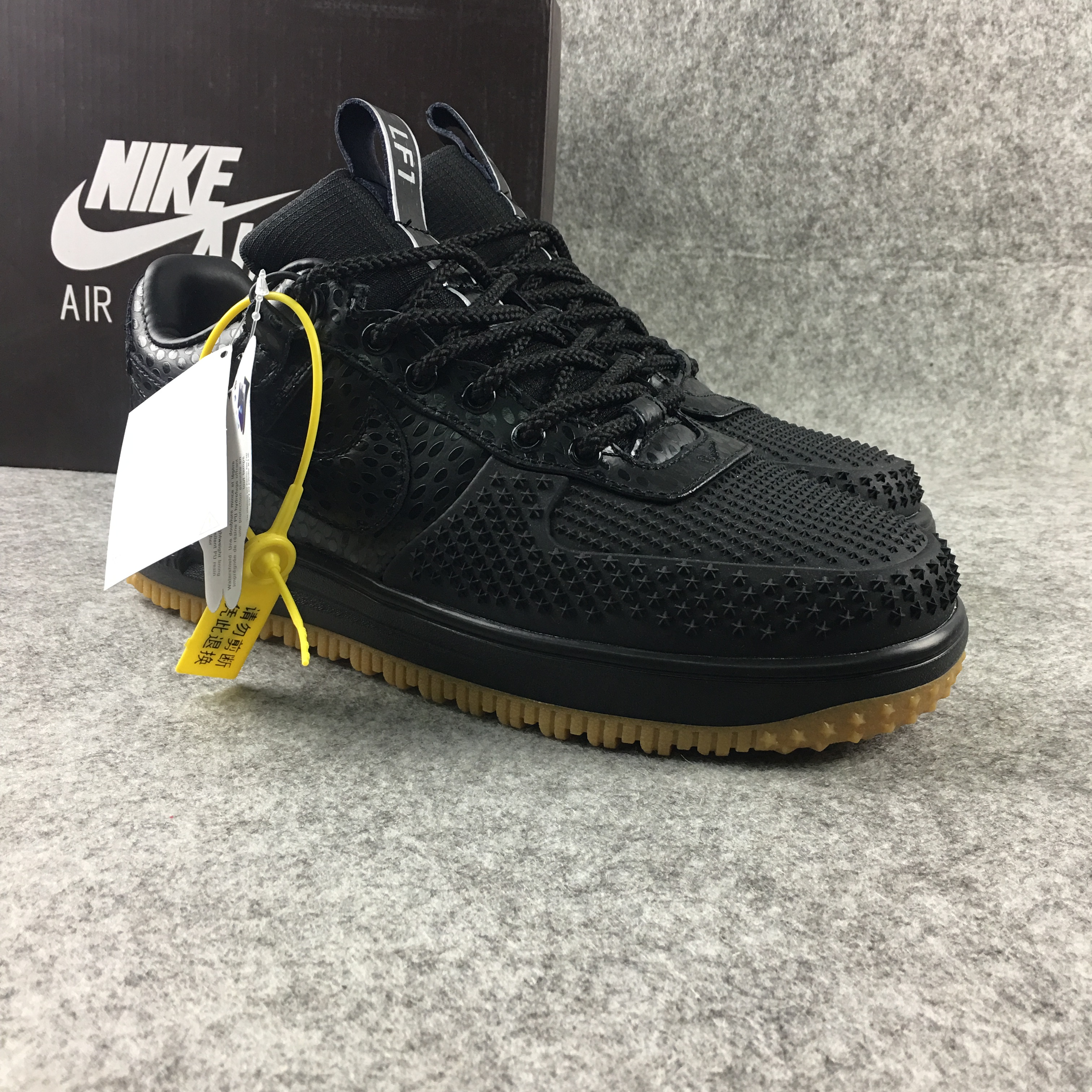 Nike Lunar Force 1 Low All Black Shoes - Click Image to Close